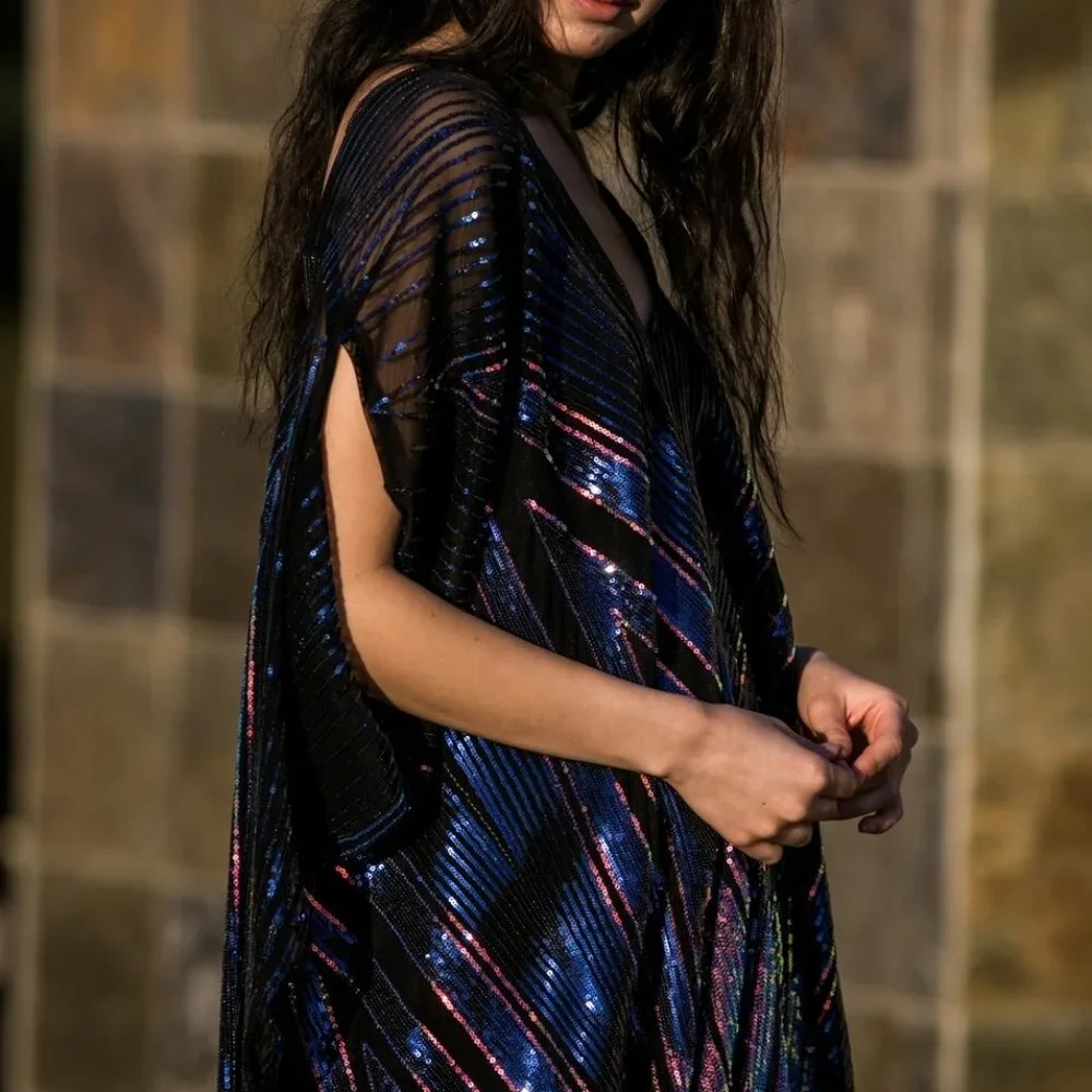 Color-Shifting Sequin Caftan | Jennafer Grace | Petite/XL Fit - Picture 10 of 11